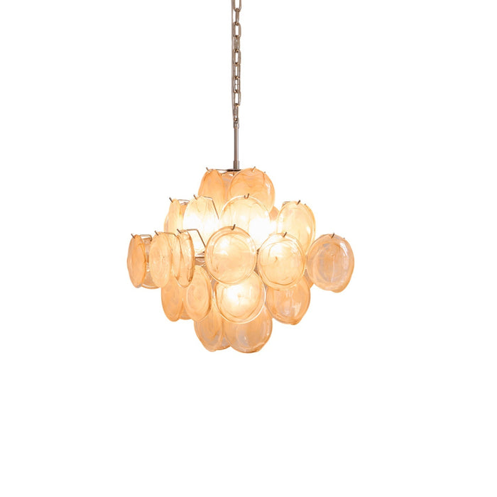 Aurelia Apricot Glass Chandelier - Simprolos