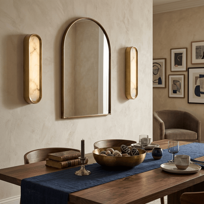 Aurelia Arch Alabaster Wall Light - Simprolos