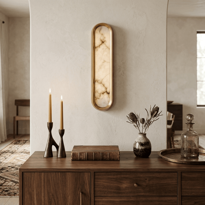 Aurelia Arch Alabaster Wall Light - Simprolos