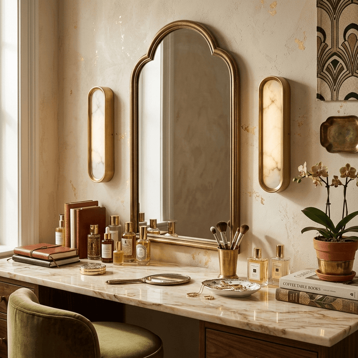 Aurelia Arch Alabaster Wall Light - Simprolos