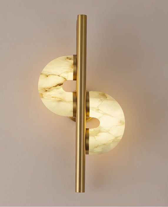 Aurelia Dual Disc Alabaster Sconce - Simprolos