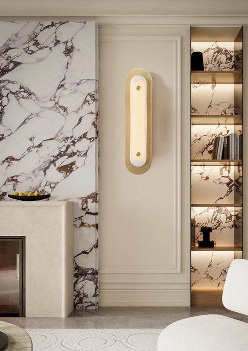 Aurelia Perforated Alabaster Wall Sconce - Simprolos