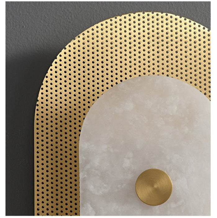 Aurelia Perforated Alabaster Wall Sconce - Simprolos