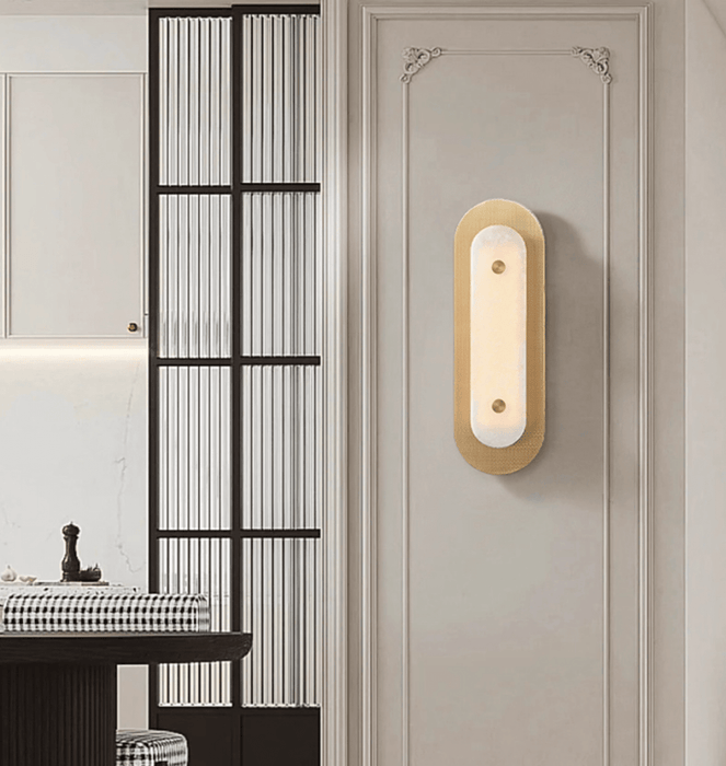 Aurelia Perforated Alabaster Wall Sconce - Simprolos