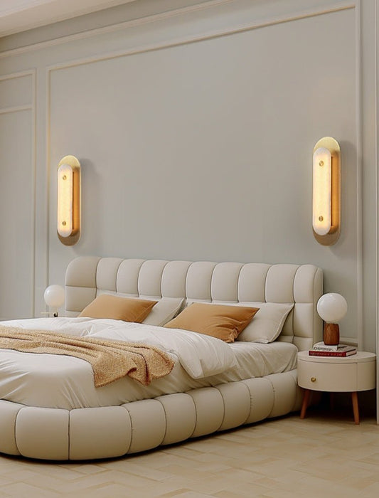 Aurelia Perforated Alabaster Wall Sconce - Simprolos