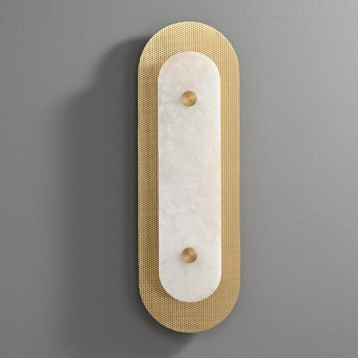 Aurelia Perforated Alabaster Wall Sconce - Simprolos