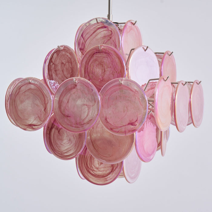 Aurelia Pink Glass Chandelier - Simprolos