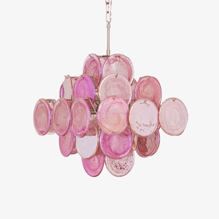 Aurelia Pink Glass Chandelier - Simprolos