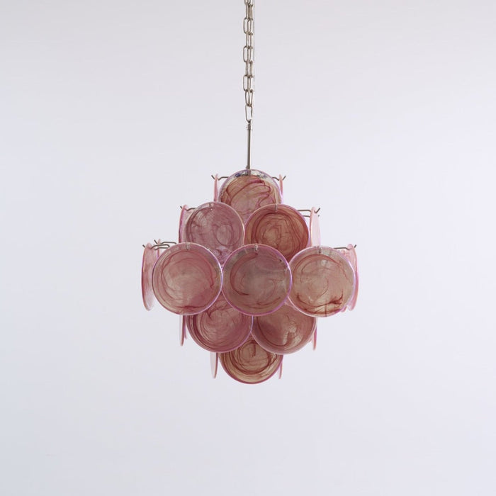 Aurelia Pink Glass Chandelier - Simprolos