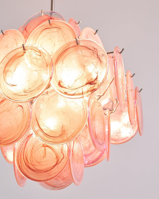 Aurelia Pink Glass Chandelier - Simprolos