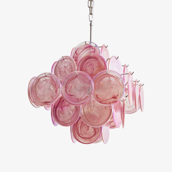 Aurelia Pink Glass Chandelier - Simprolos