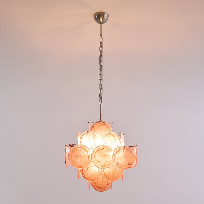 Aurelia Pink Glass Chandelier - Simprolos