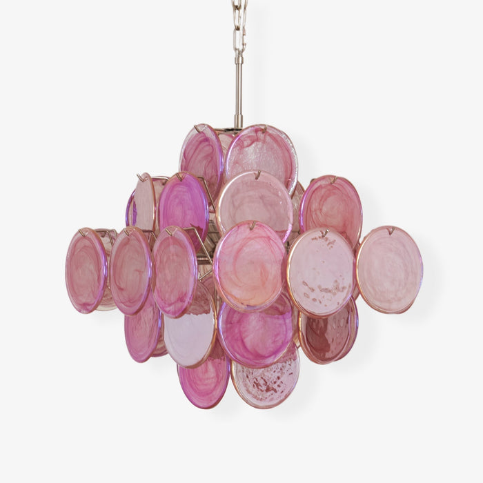 Aurelia Pink Glass Chandelier - Simprolos