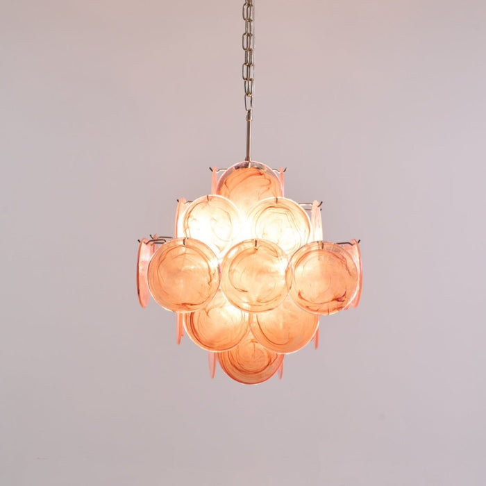 Aurelia Pink Glass Chandelier - Simprolos