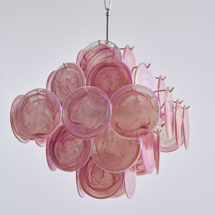 Aurelia Pink Glass Chandelier - Simprolos
