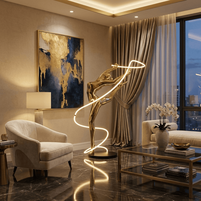 Aurelia Ribbon Dancer Floor Lamp - Simprolos