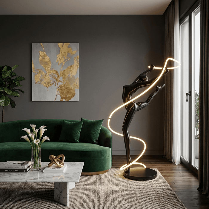Aurelia Ribbon Dancer Floor Lamp - Simprolos