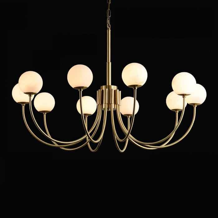 Aurelian Alabaster Globe Chandelier - Simprolos