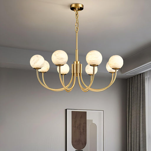Aurelian Alabaster Globe Chandelier - Simprolos