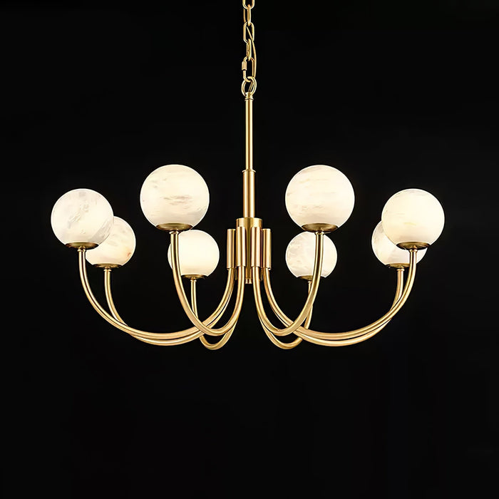 Aurelian Alabaster Globe Chandelier - Simprolos