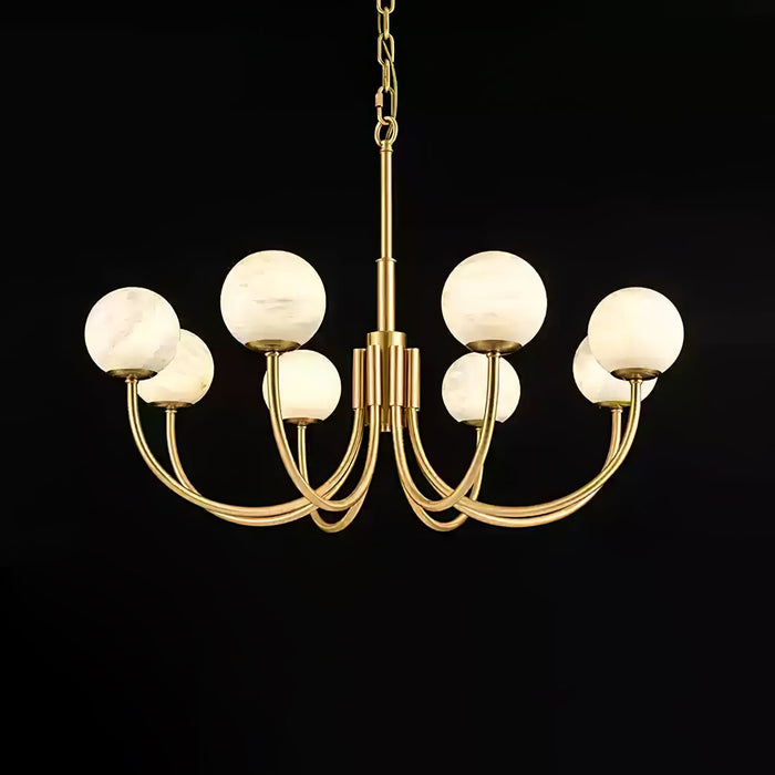 Aurelian Alabaster Globe Chandelier - Simprolos