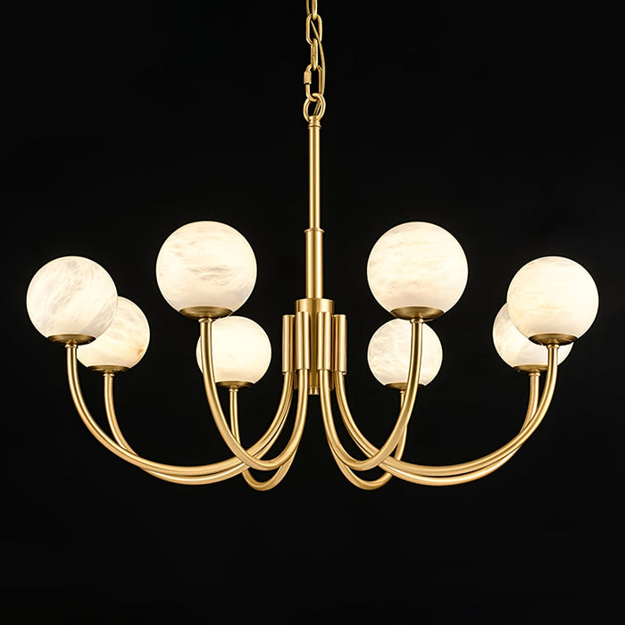 Aurelian Alabaster Globe Chandelier - Simprolos