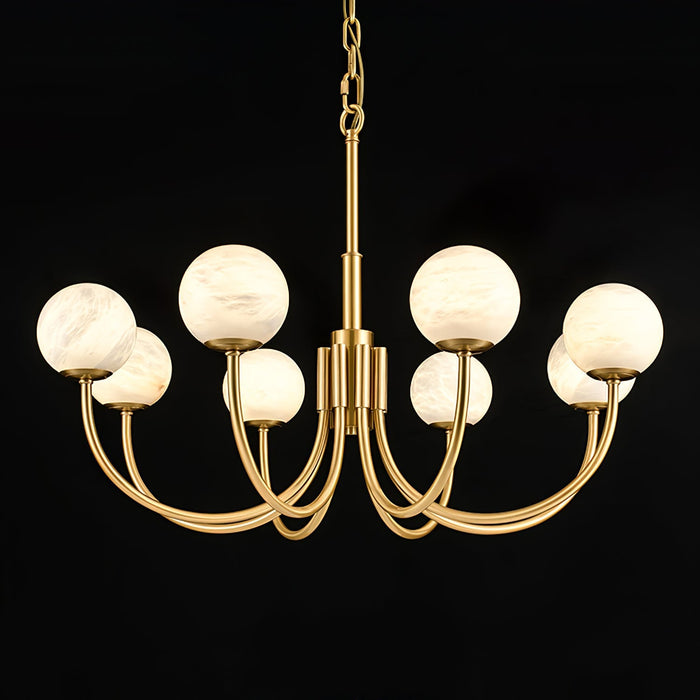 Aurelian Alabaster Globe Chandelier - Simprolos