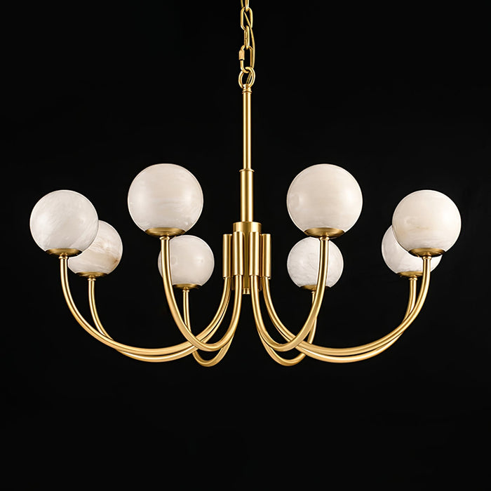 Aurelian Alabaster Globe Chandelier - Simprolos