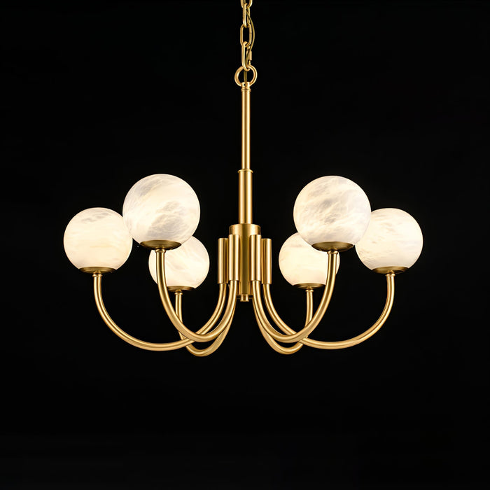 Aurelian Alabaster Globe Chandelier - Simprolos
