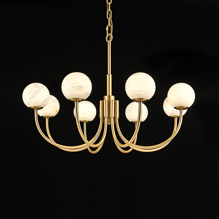 Aurelian Alabaster Globe Chandelier - Simprolos