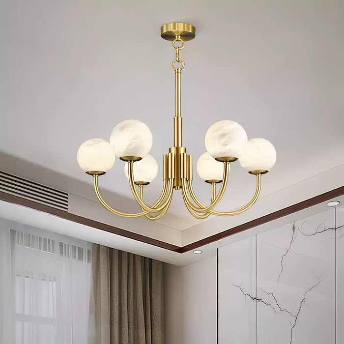 Aurelian Alabaster Globe Chandelier - Simprolos