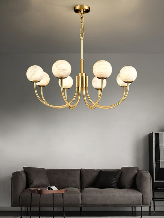 Aurelian Alabaster Globe Chandelier - Simprolos