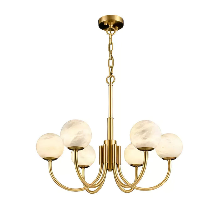 Aurelian Alabaster Globe Chandelier - Simprolos