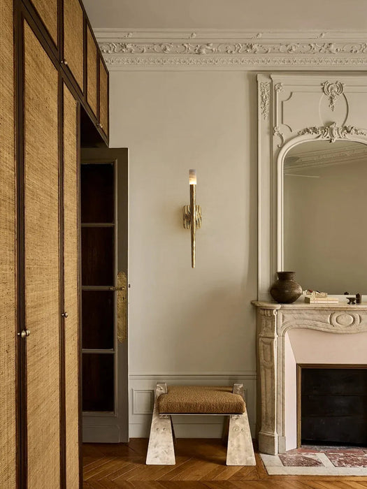 Aurelian Sculpted Alabaster Sconce - Simprolos