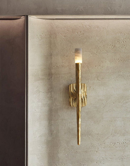 Aurelian Sculpted Alabaster Sconce - Simprolos