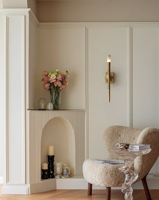 Aurelian Sculpted Alabaster Sconce - Simprolos