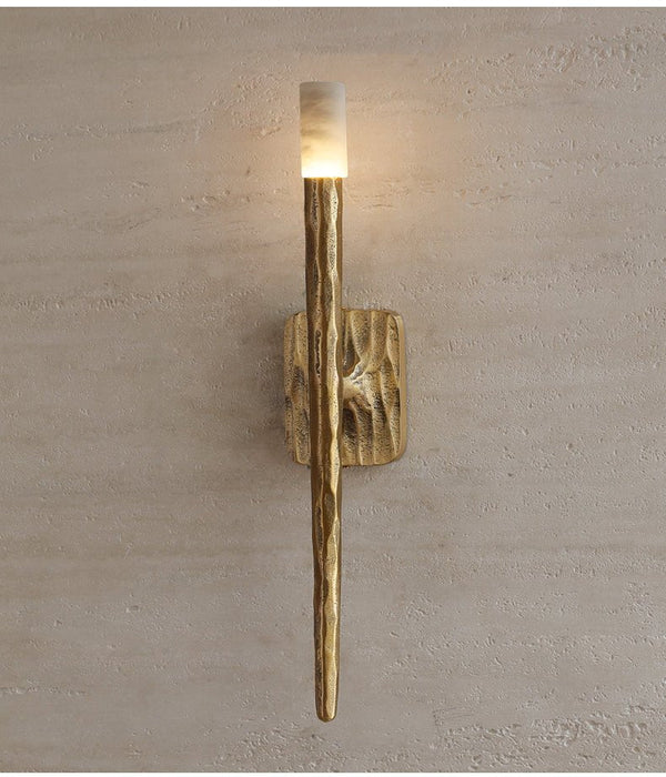 Aurelian Sculpted Alabaster Sconce - Simprolos