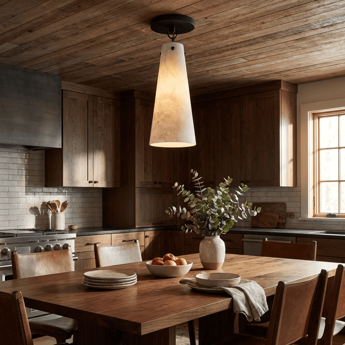 Aurelian Tapered Alabaster Ceiling Light - Simprolos