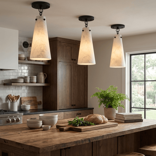 Aurelian Tapered Alabaster Ceiling Light - Simprolos