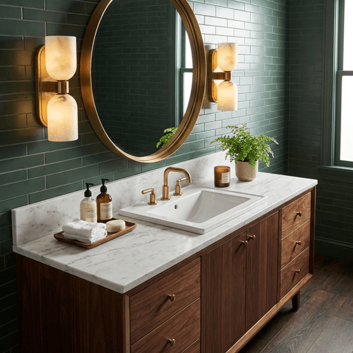 Aurelian Twin Alabaster Wall Light - Simprolos