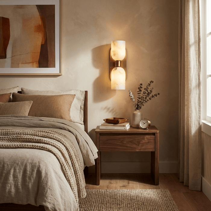 Aurelian Twin Alabaster Wall Light - Simprolos