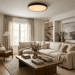 Aureon Alabaster Round Ceiling Lamp - Simprolos