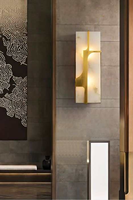 Aurevon Alabaster Wall Sconce - Simprolos