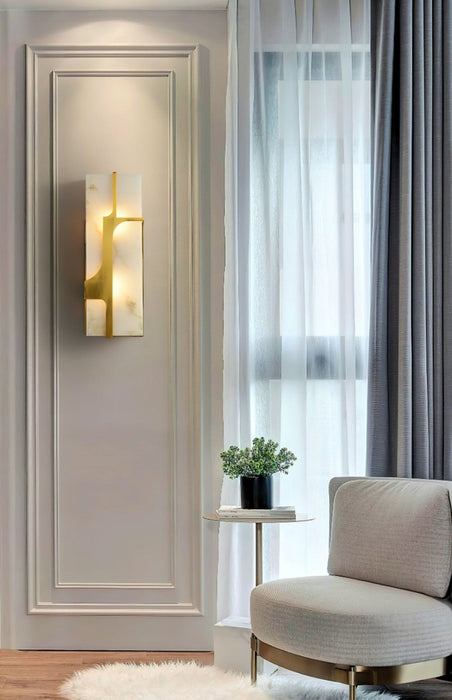 Aurevon Alabaster Wall Sconce - Simprolos
