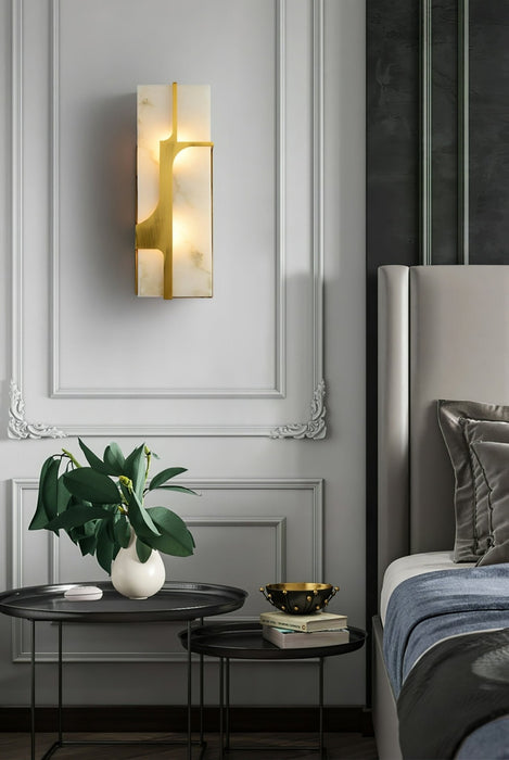 Aurevon Alabaster Wall Sconce - Simprolos