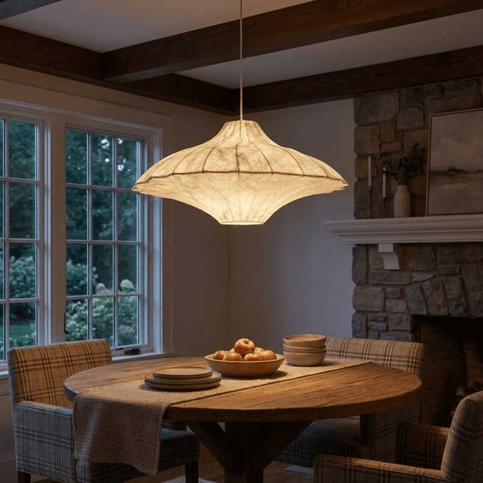 Aurielle Silk Pavilion Pendant Lamp - Simprolos