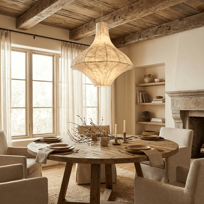 Aurielle Silk Pavilion Pendant Lamp - Simprolos