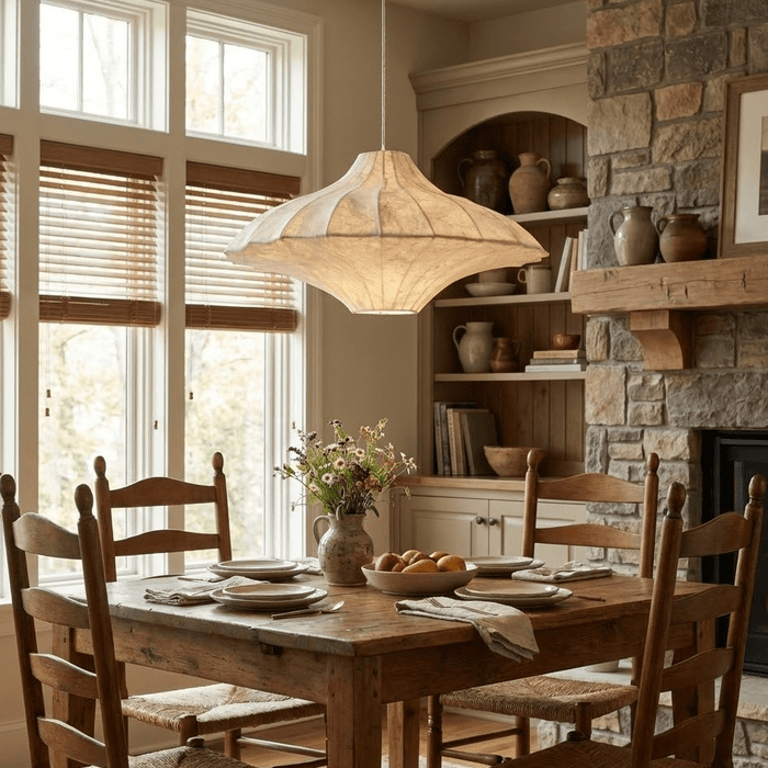 Aurielle Silk Pavilion Pendant Lamp - Simprolos