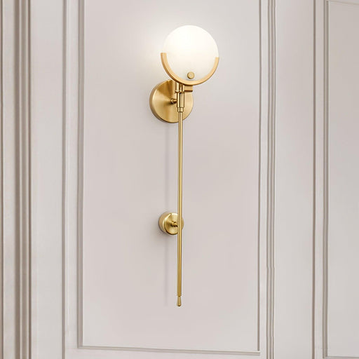 Ava Brass Alabaster Wall Lamp - Simprolos