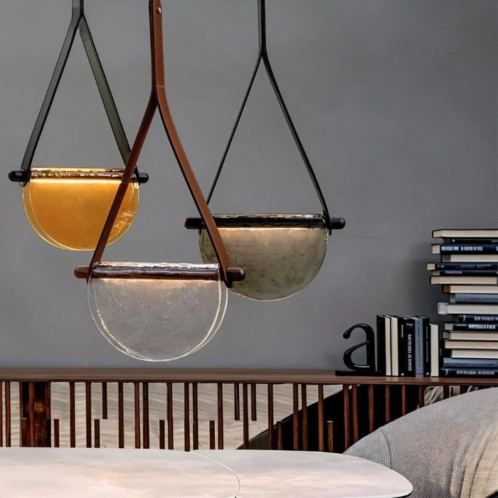 Avgi Leather Pendant Light